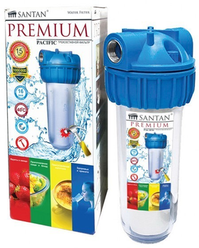 Фільтр для очистки води SANTAN Pacific 3PS 1/2"(корпус+сітка, кріплення, ключ)