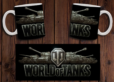 Чашка біла керамічна з принтом "World of Tanks" Світ Танків 22 Aurora
