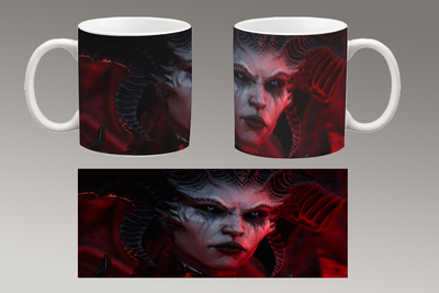 Чашка біла керамічна "Diablo 4" Діабло 28 Aurora