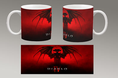 Чашка біла керамічна "Diablo 4" Діабло 26 Aurora