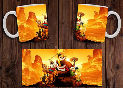 Чашка белая керамическая "Кунг-фу Панда" Kung Fu Panda 17 Aurora