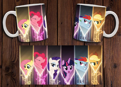 Чашка белая керамическая "My little pony" Мой маленький пони 12 Aurora