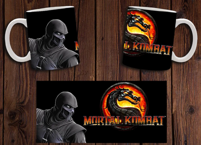 Чашка біла керамічна з принтом "Mortal Kombat" Мортал Комбат 17 ABC