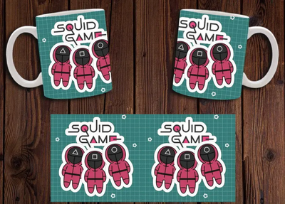 Кубок білий керамічний "Гра в кальмара" Squid Game 11 Aurora