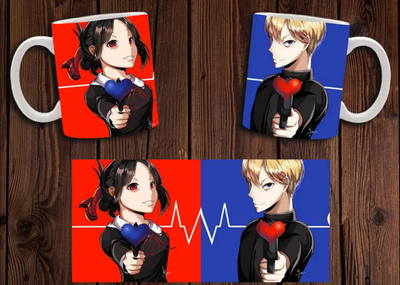 Чашка белая керамическая с принтом аниме "Kaguya sama: Love is War" Пані Кагуя: У коханні як на війні 15 Aurora