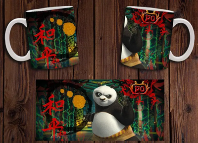 Кубок білий керамічний "Кунг-фу Панда" Kung Fu Panda 24 Aurora