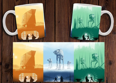 Чашка белая керамическая с принтом "Зоряні війни Мандалорец" Star Wars Mandalorian 14 Aurora
