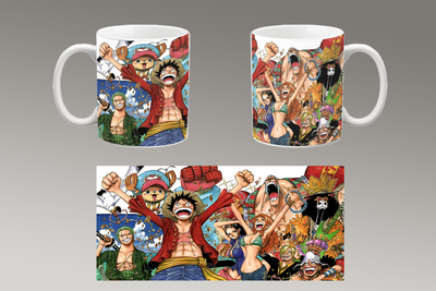 Чашка белая керамическая "Ван Пис" One Piece 50 Aurora