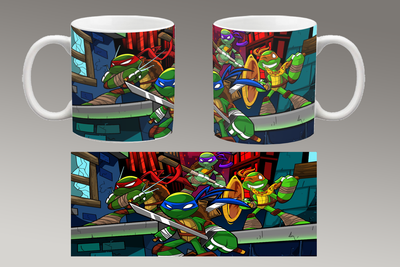 Чашка белая керамическая "Черепашки-ниндзя" Teenage Mutant Ninja Turtles Aurora 12