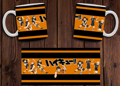 Чашка белая керамическая "Волейбол" Haikyuu 12 Aurora