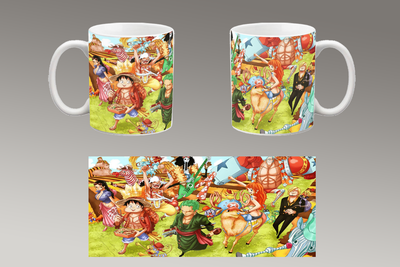 Чашка белая керамическая "Ван Пис" One Piece 52 Aurora