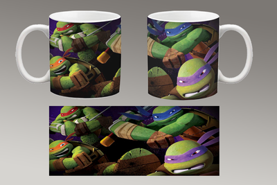 Чашка белая керамическая "Черепашки-ниндзя" Teenage Mutant Ninja Turtles Aurora 13