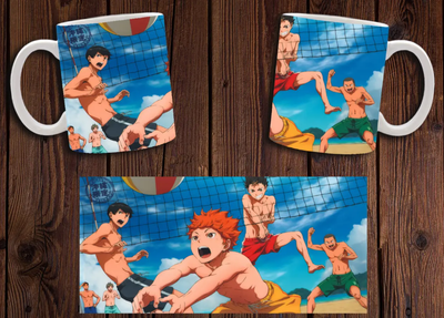 Чашка белая керамическая "Волейбол" Haikyuu 13 Aurora