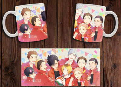 Чашка белая керамическая "Волейбол" Haikyuu 17 Aurora