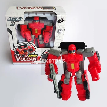 Трансформер Тобот мини Вулкан Tobot mini Vulcan трансформируется в пожарную машину Размер 13 см