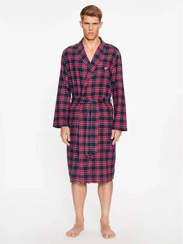 Emporio Armani халат чоловічий фланель у клітинку розмір XL 111910-3F599