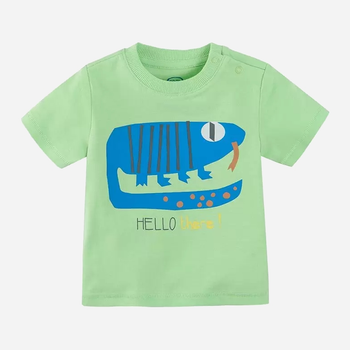 Дитяча футболка для хлопчика Cool Club CCB2403063 68 см Світло-зелена (5903977336569)