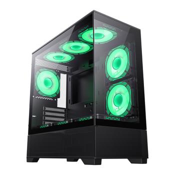 Корпус комп'ютерний GameMax Vista MB без блока живлення Miditower Чорний