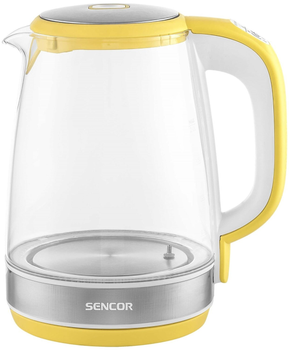 Дисковый электрочайник Sencor с выбором температуры 2л 2200Вт Желтый (SWK2196YL)