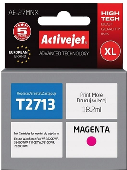 Картридж Activejet для Epson 27XL T2713 Supreme 18 мл Magenta (AE-27MNX)