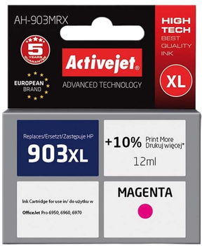 Картридж Activejet для HP 903XL T6M07AE Premium 12 мл Magenta (AH-903MRX)