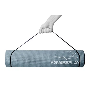 Килимок для йоги та фітнесу PowerPlay 4010 PVC Yoga Mat Сірий (173x61x0.6)
