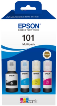 Набір чорнил Epson EcoTank 101 1 x 127 мл 3 x 70 мл Black/Cyan/Magenta/Yellow (C13T03V64A)