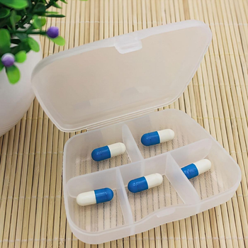 Кишенькова таблетниця на 5 осередків Прозорий, органайзер для ліків, дрібниць (VS7006558)