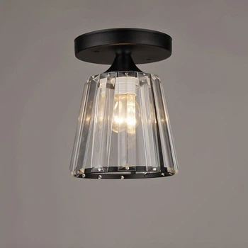 Люстра потолочная Light House SR-19331/1H BK D120*H165 черная, плафон прозрачный