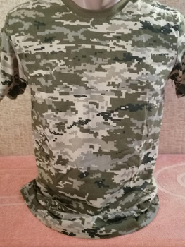 Військова футболка піксель, бавовняна футболка піксель, армійська футболка камуфляж ,Футболка піксель ЗСУ 56
