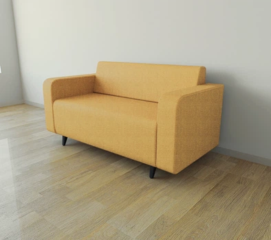 Диван офісний Tobi Sho Арне з підлокітниками 1380х700х740 мм, оббивка велюр Magic Amber