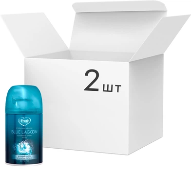Упаковка сменных аэрозольных баллонов iFresh Premium aroma blue lagoon 250 мл х 2 шт (iF-000036)