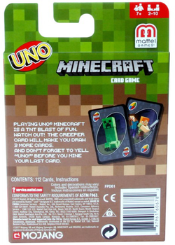 Gra planszowa Mattel UNO Minecraft (0887961606782)