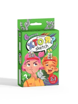 Гра карткова Danko Toys розважальна Хто Я? sсetch (укр.) (HIM-06-01U)
