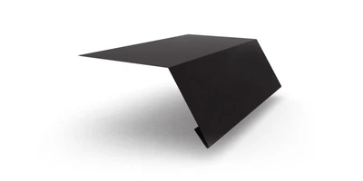 Планка карнизная для мягкой кровли 100x60x15 2м. RAL 9005 мат
