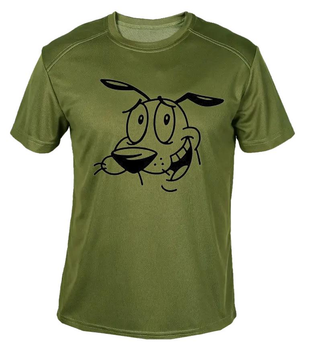 Футболка потовідвідна армійська ЗСУ з принтом "Смішний собака" в оливі M
