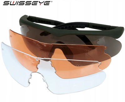 Тактические оригинальные очки Swiss Eye Raptor со сменными стёклами