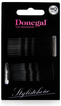 Шпильки для волосся DONEGAL чорні 5 см 24 шт (5907549250918)