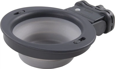 Миска складана Dexas Collapsible Kennel Bowl з кріпленням на клітку мала 240 мл Світло-сіра (PW270432429)