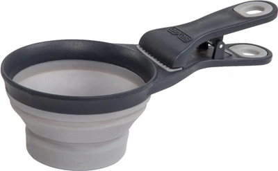 Мірна склянка Dexas Collapsible KlipScoop складана на кліпсі квадратна 240 мл Світло-сіра (PW660432429)