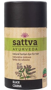 Farba do włosów Sattva Natural Herbal Dye for Hair naturalna ziołowa Black 150 g (5903794180000)