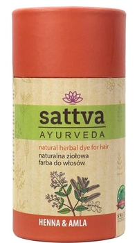 Farba do włosów Sattva Natural Herbal Dye for Hair naturalna ziołowa Henna & Amla 150 g (5903794180864)