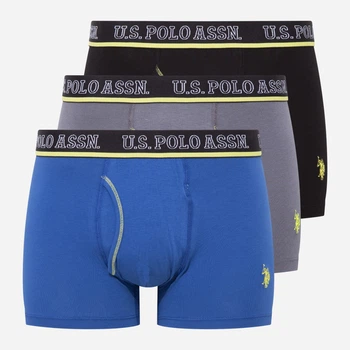 Набор трусов-боксеров мужских US Polo Assn 80508 M 3 шт Серый/Голубой/Черный (8680557421231)