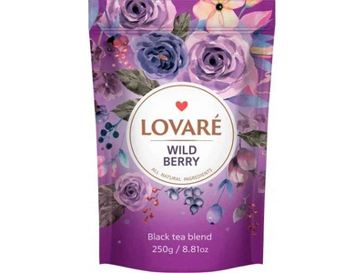 Чай фасований чорний LOVARE 250г «Wild berry» дой-пак