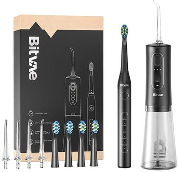 Набір електрична зубна щітка Bitvae D2 + Іригатор С2 Black