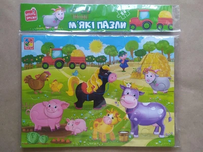 Гра розвиваюча Vladi Toys М'які пазли А4 Малюк зможе "Ферма" (Укр) (VT1102-18)