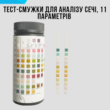 Тест-смужки для аналізу сечі 11 параметрів AllTest Biotech U031-11, №100
