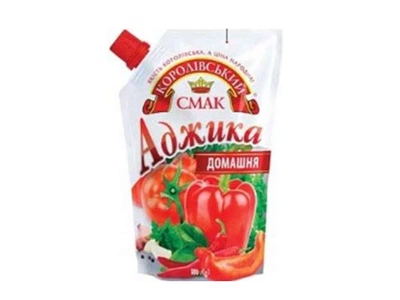 Аджика КОРОЛІВСЬКИЙ СМАК 180г Домашня дой-пак зі штуцером ТМ Королівський смак