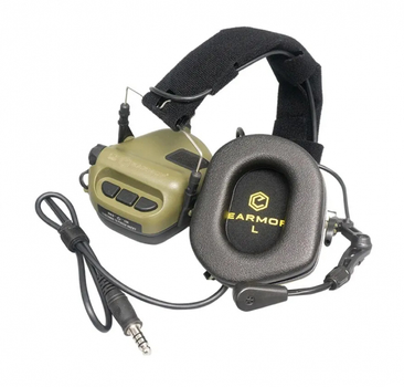 Тактичні навушники EArmor m32 mod3 з мікрофоном green