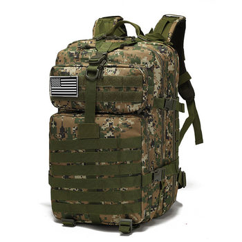 Рюкзак тактический RESTEQ 45 л, зеленый, 28х28х48 см. Армейский рюкзак